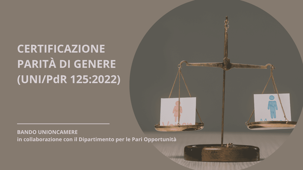 Copertina del bando certificazione parità di genere