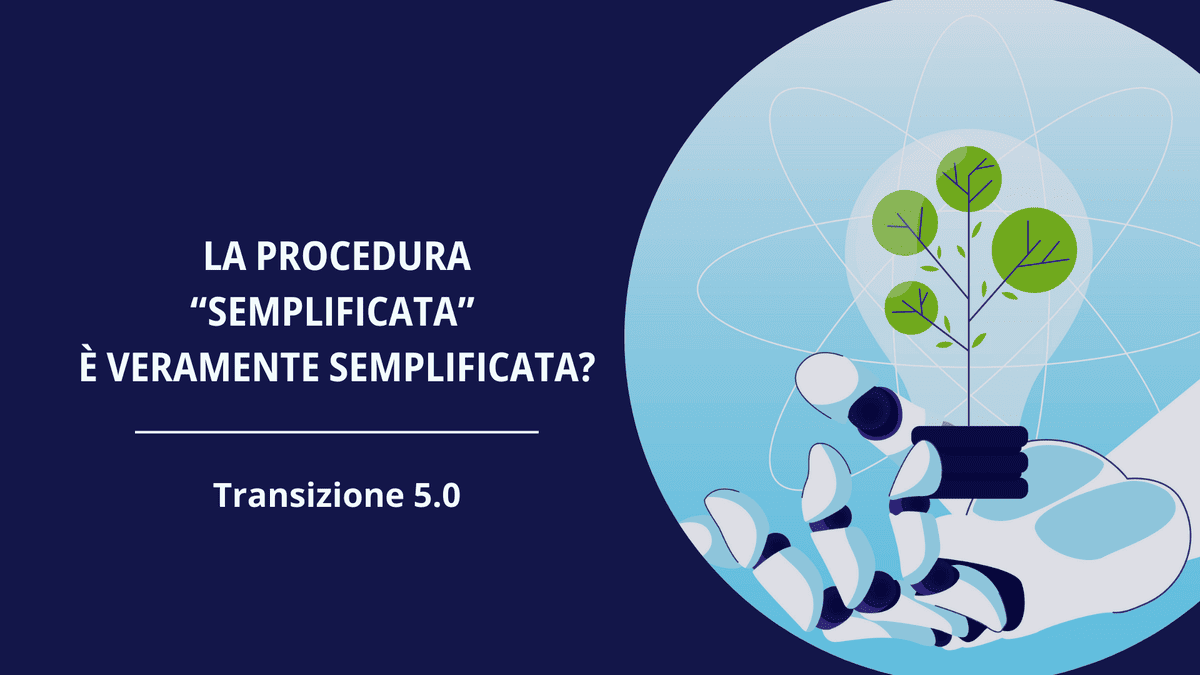 Copertina dell'articolo sulla procedura semplificata della transizione 5.0.